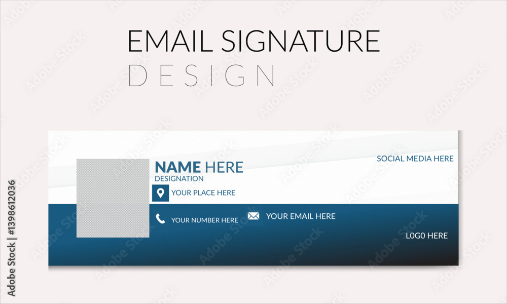 Modern and minimalist email signature, creative business email signature template or email footer, Set of modern email signature design, email signature with an author photo
Modern and minimalist email signature, creative business email signature template or email footer, Set of modern email signature design, email signature with an author photo
