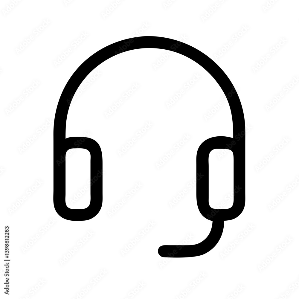headset vector flat icon headset vector flat icon