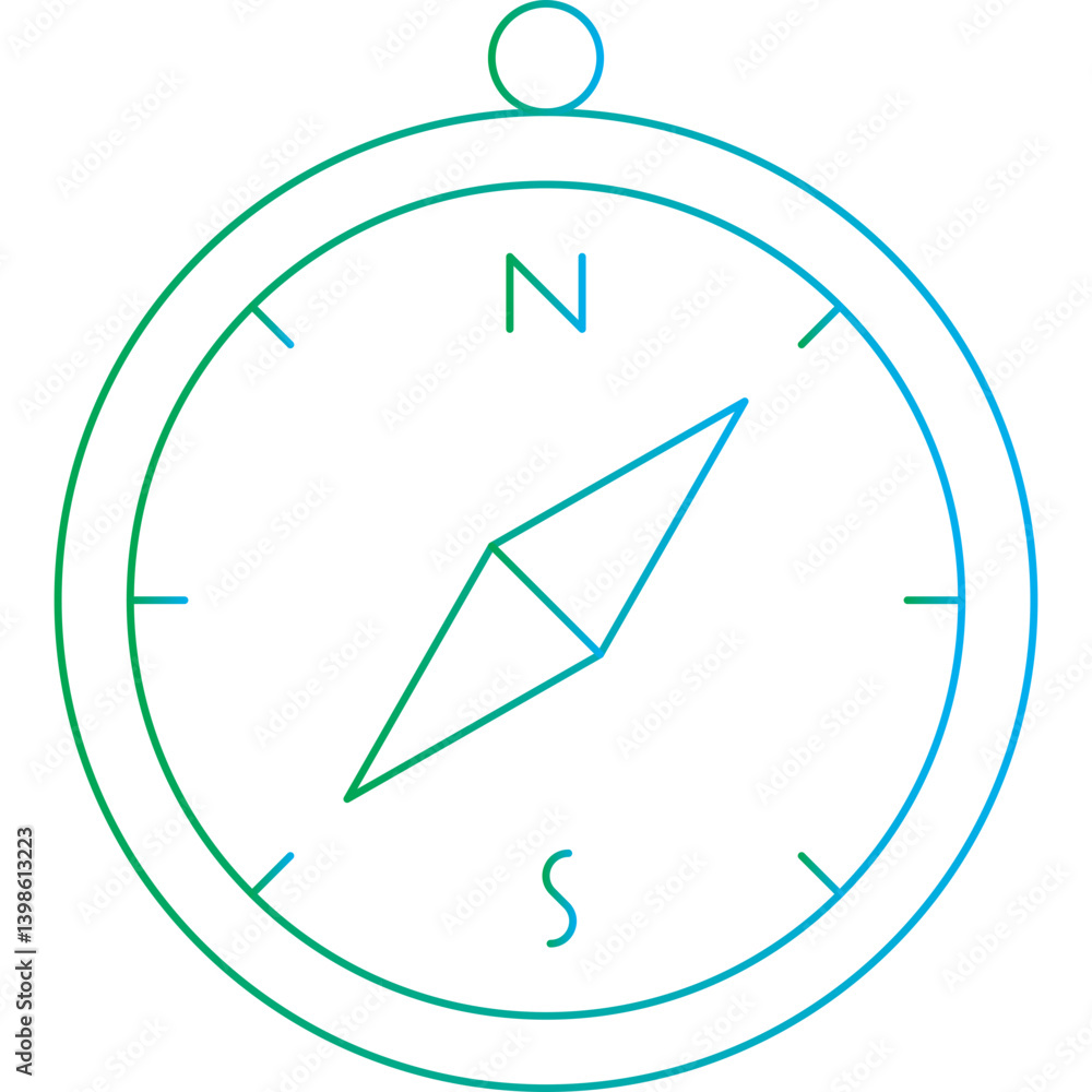 Compass single vector illustration icon Compass single vector illustration icon