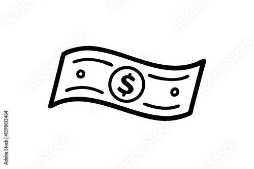 Cash Flow Dollar bills flying through the air in chaotic motion, symbolizing rapid income changes and unpredictable financial movement