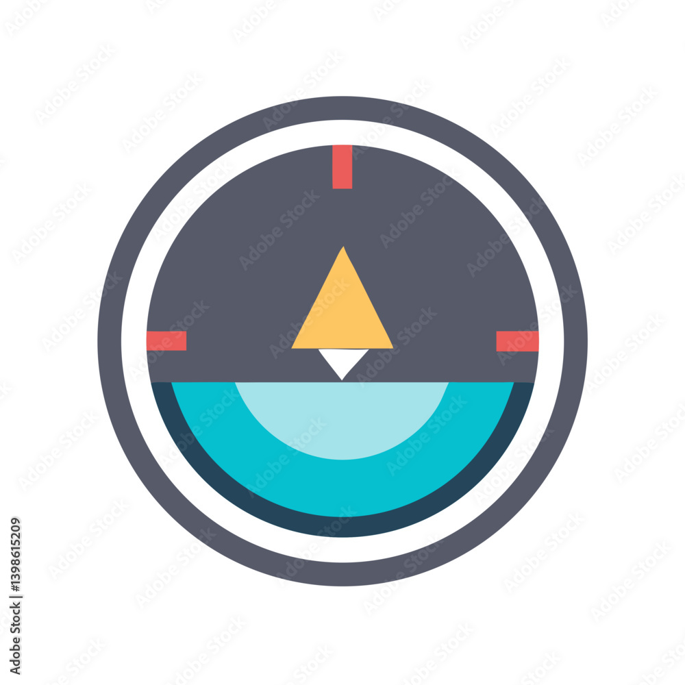 Depth Sounder Icon for Navigation, Marine, and Boating Applications Depth Sounder Icon for Navigation, Marine, and Boating Applications