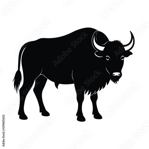 Canvas Print buffalo isolated on white background