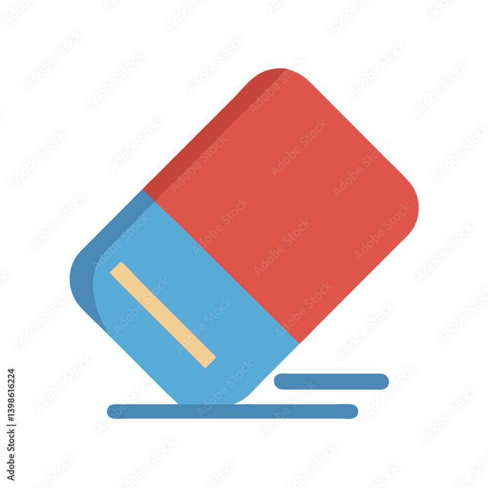 Eraser Icon for School Supplies, Stationery, and Writing Tools Eraser Icon for School Supplies, Stationery, and Writing Tools