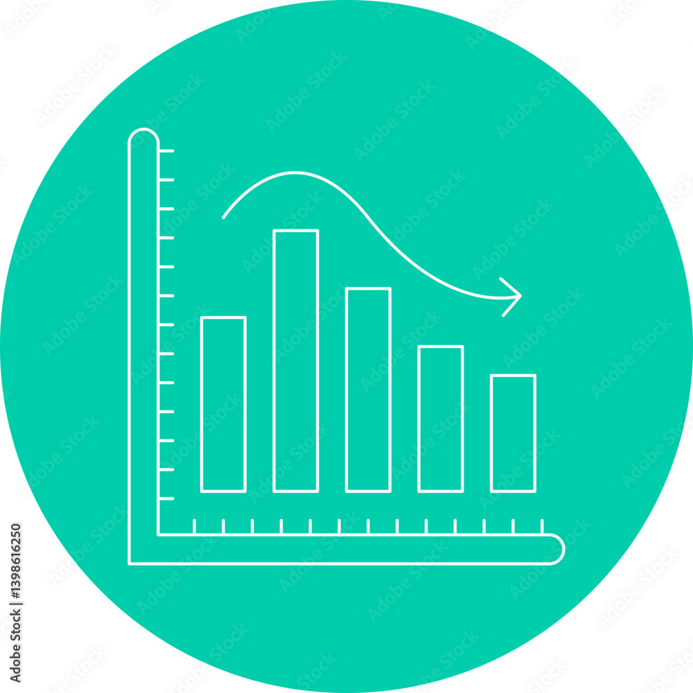 Bell Shaped Graph single vector illustration icon Bell Shaped Graph single vector illustration icon