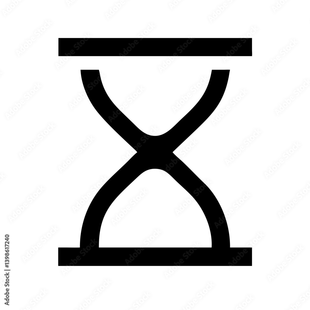hourglass glyph vector flat icon hourglass glyph vector flat icon