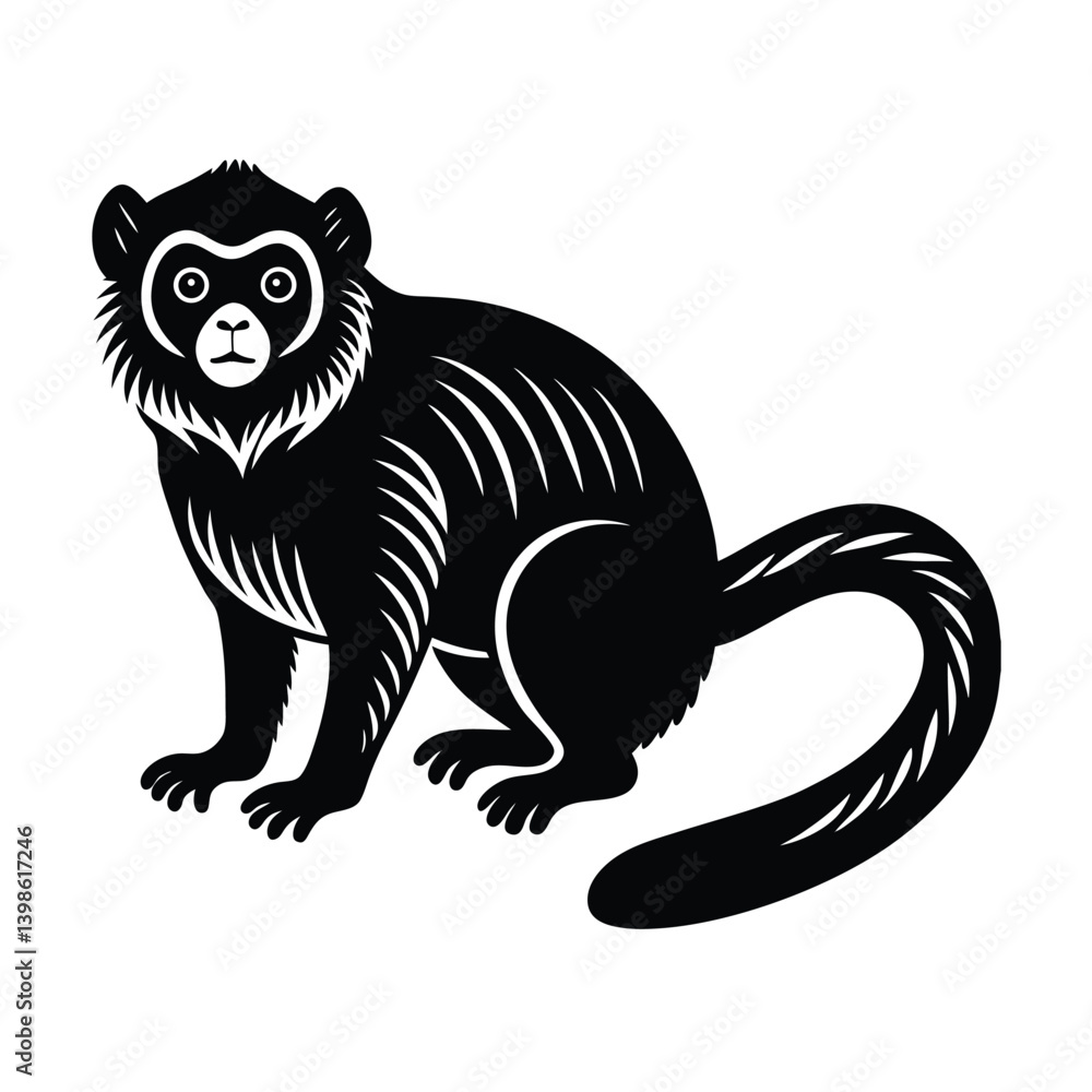 Obraz premium marmoset silhouette vector