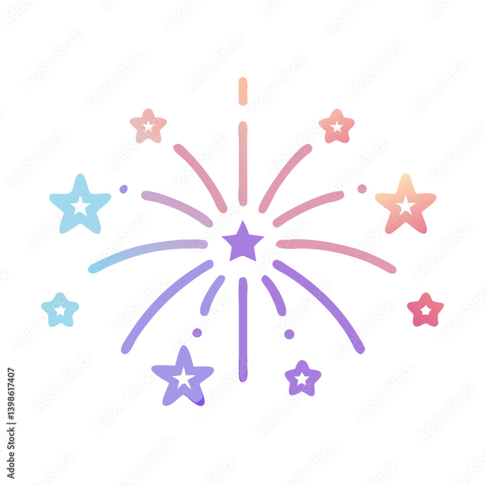 Fireworks Icon for Celebration, Festival Events, and Holiday Illustrations Fireworks Icon for Celebration, Festival Events, and Holiday Illustrations