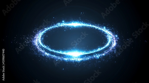 Abstract glowing ring graphic