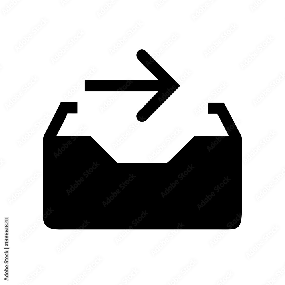 inbox out vector flat icon inbox out vector flat icon