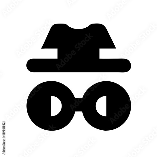 incognito glyph  vector flat icon