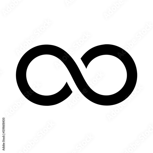 infinity glyph  vector flat icon
