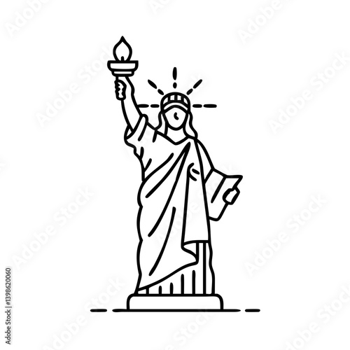 statue of liberty icon, statue of liberty vector illustration-simple illustration of statue of liberty, perfect for statue of liberty logos and icons