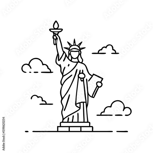 statue of liberty icon, statue of liberty vector illustration-simple illustration of statue of liberty, perfect for statue of liberty logos and icons