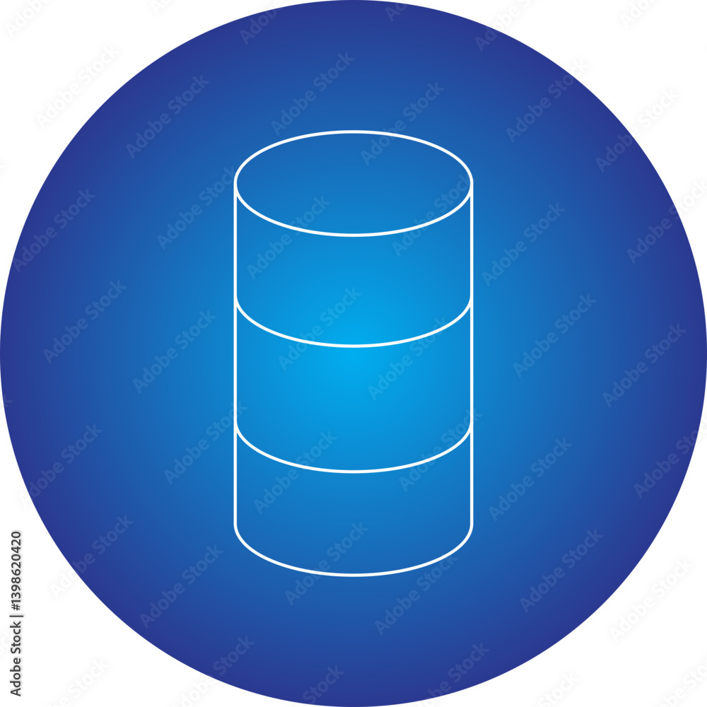 Cylinder single vector illustration icon Cylinder single vector illustration icon
