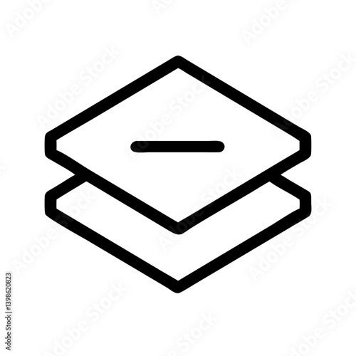 layer minus  vector flat icon