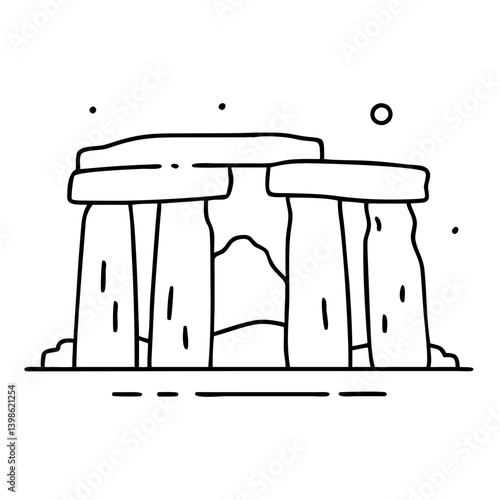 stonehenge icon, stonehenge vector illustration-simple illustration of stonehenge, perfect for stonehenge logos and icons