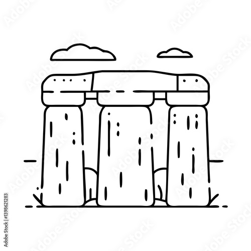 stonehenge icon, stonehenge vector illustration-simple illustration of stonehenge, perfect for stonehenge logos and icons
