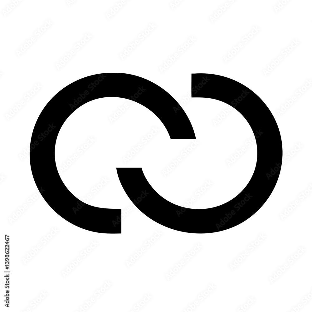 link glyph vector flat icon link glyph vector flat icon