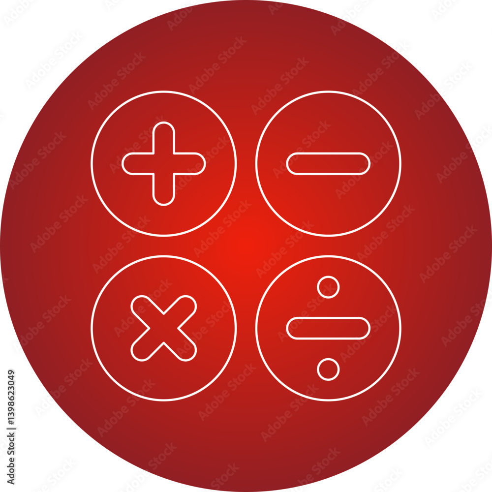 Fototapeta premium Math Symbols II single vector illustration icon