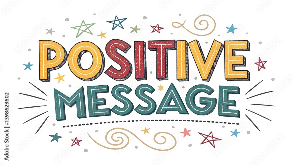 Obraz premium lettering design with positive message