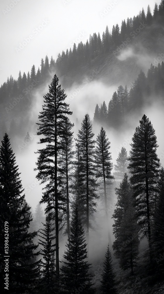 Obraz premium Misty Mountain Pines