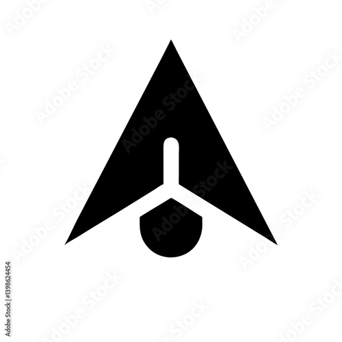 location alt glyph  vector flat icon