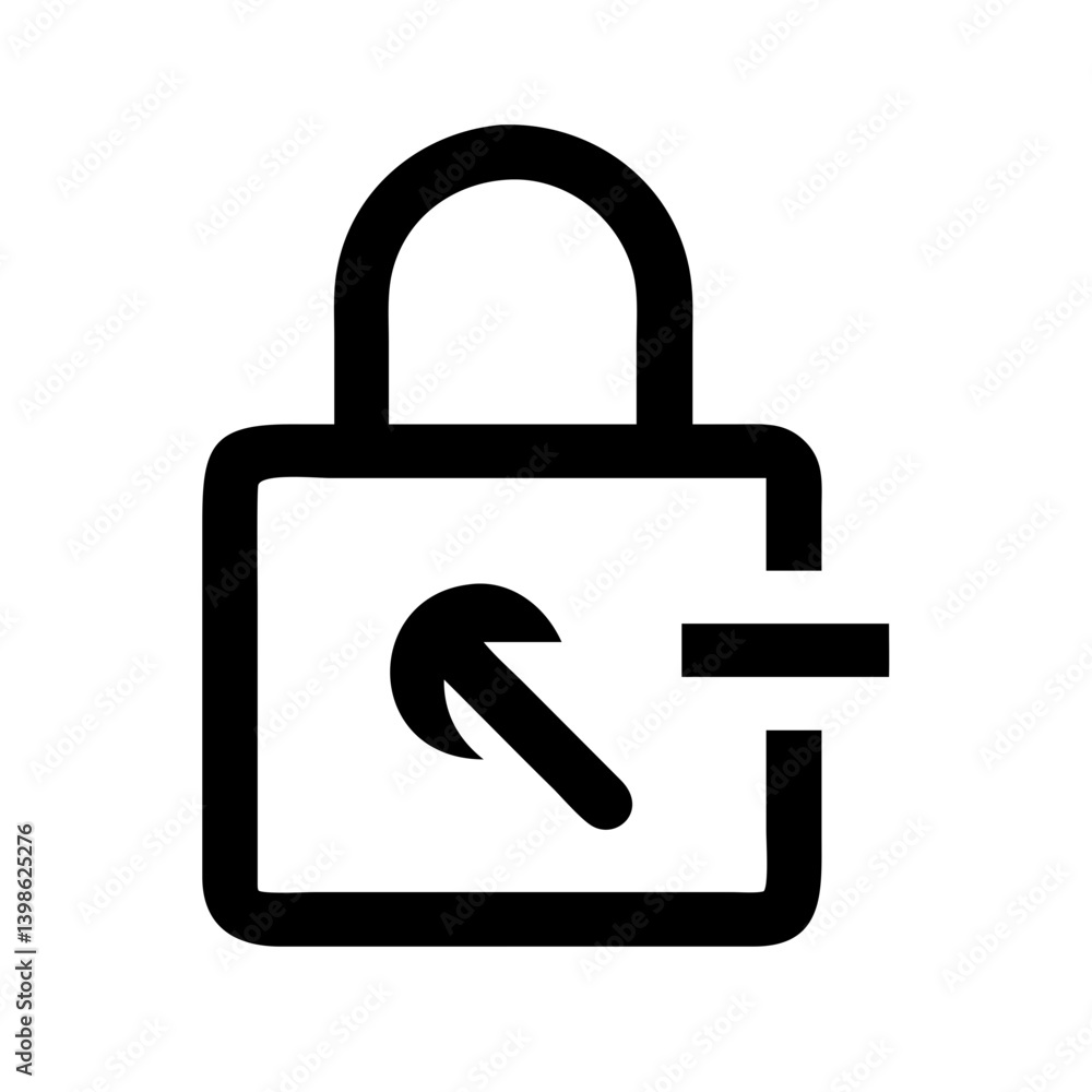 lock free interface icon vector flat icon lock free interface icon vector flat icon