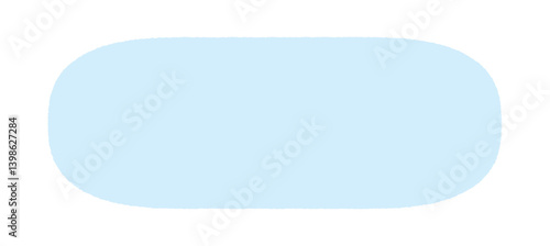 手描きのシンプルでおしゃれな水色の楕円形 - 背景やフレームなど横長の装飾パーツの素材