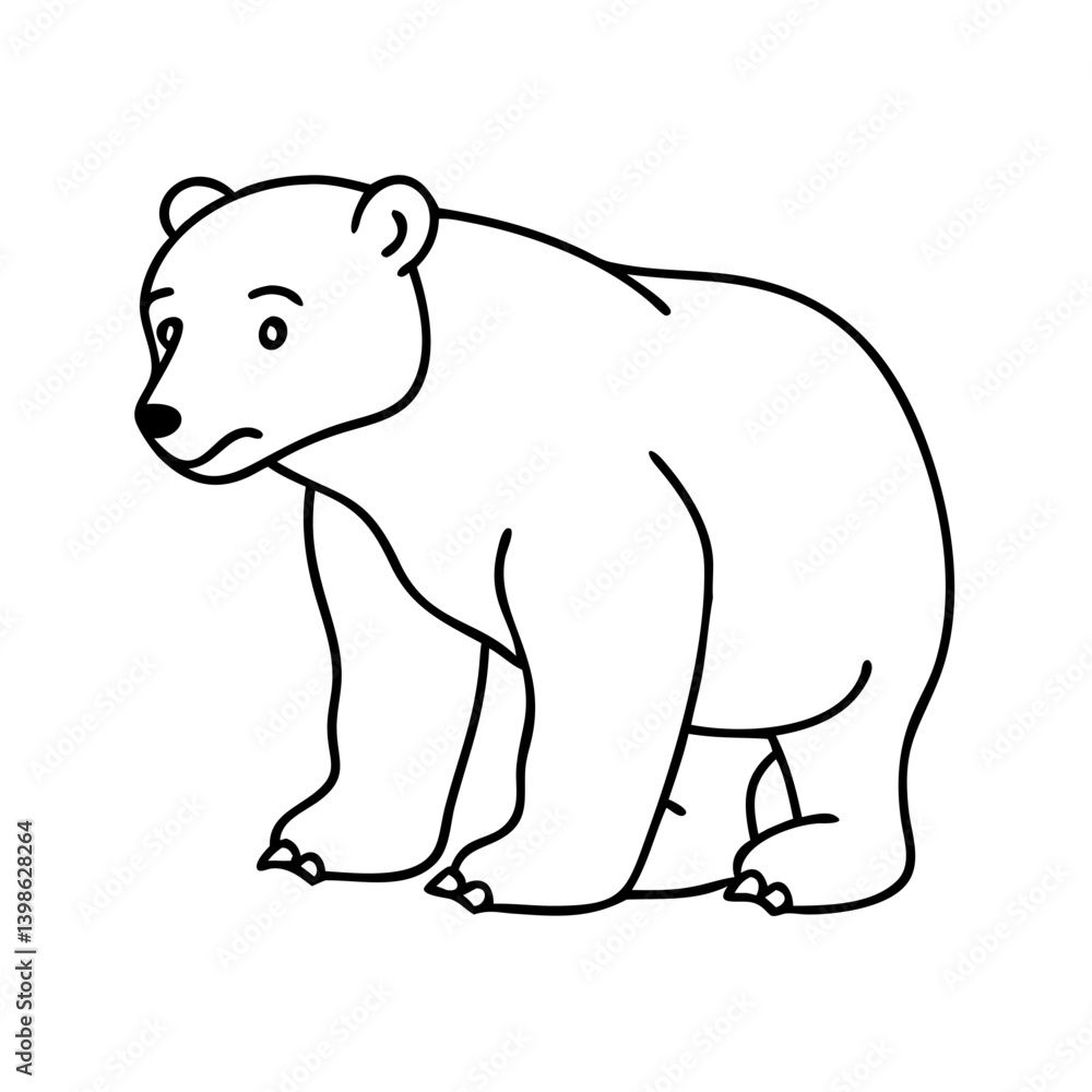 Obraz premium polar bear icon, polar bear vector illustration-simple illustration of polar bear, perfect for polar bear logos and icons