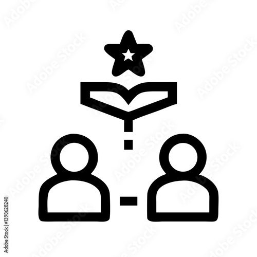 mentorship icon glyph  vector flat icon
