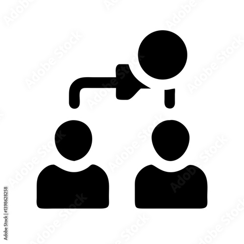 mentorship icon glyph  vector flat icon
