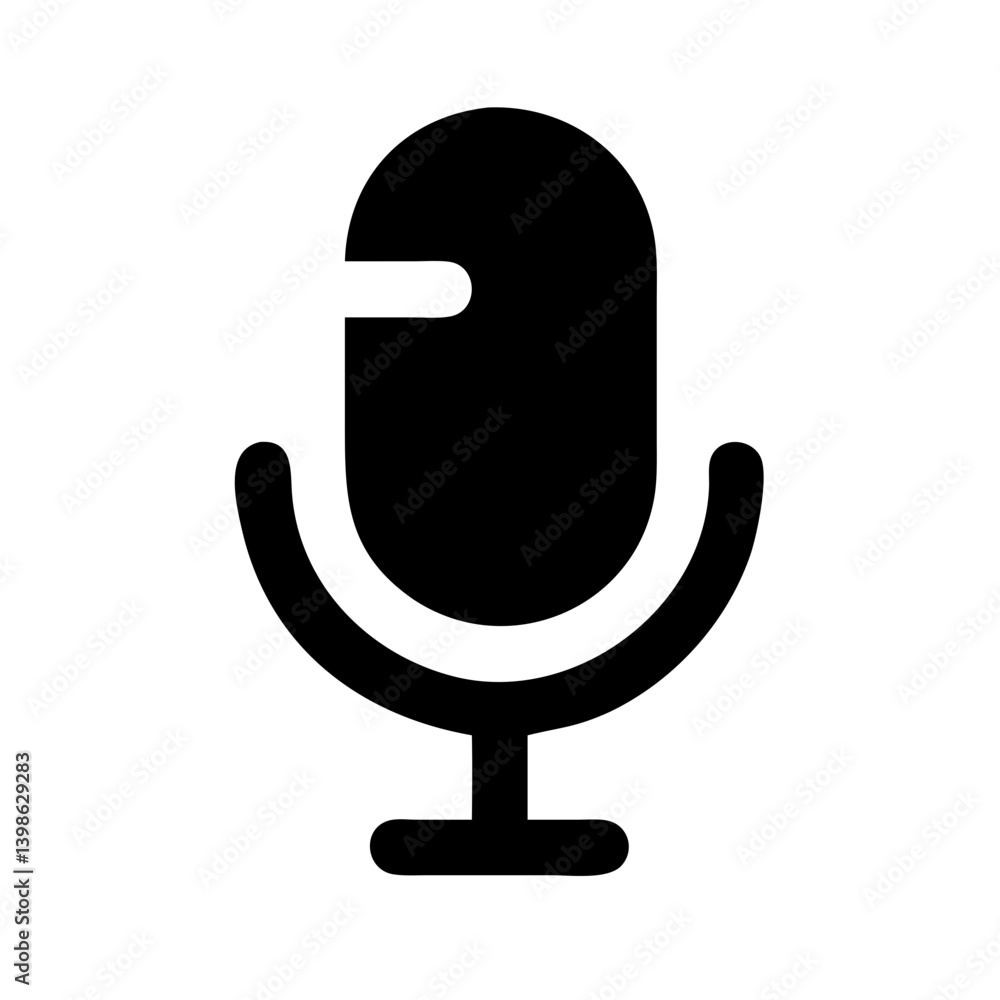 microphone alt glyph vector flat icon microphone alt glyph vector flat icon