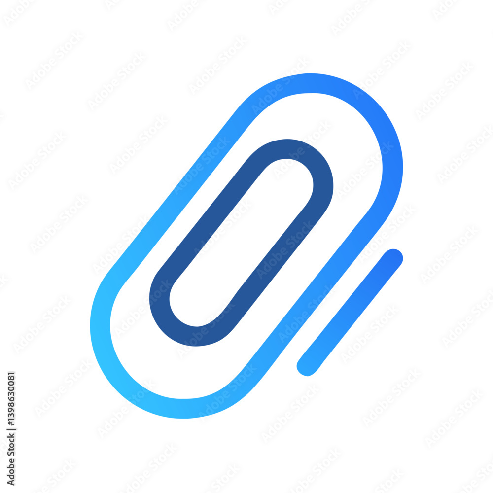 Paperclip Icon for Office Supplies and Document Organization Paperclip Icon for Office Supplies and Document Organization