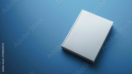 book mockup with blue background