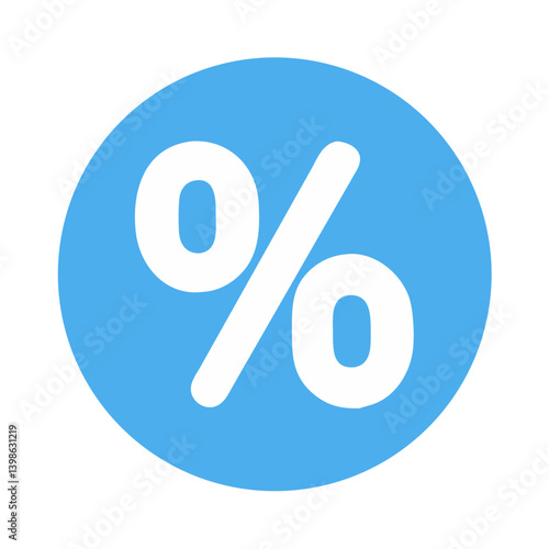 Percent Sign Icon for Finance, Discounts, and Data Representation