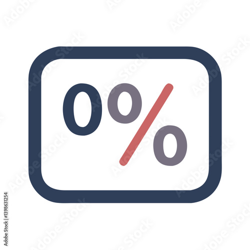 Percent Sign Icon for Finance, Discounts, and Data Representation