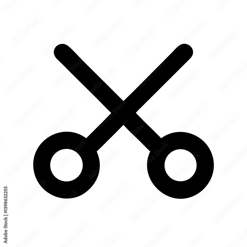 scissors glyph vector flat icon scissors glyph vector flat icon
