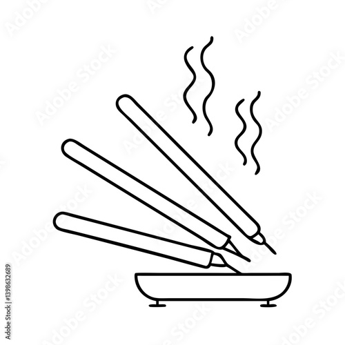 incense stick icon, incense stick vector illustration-simple illustration of incense stick, perfect for incense stick logos and icons