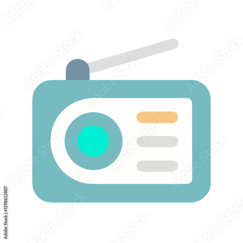 Radio Icon for Communication and Broadcasting