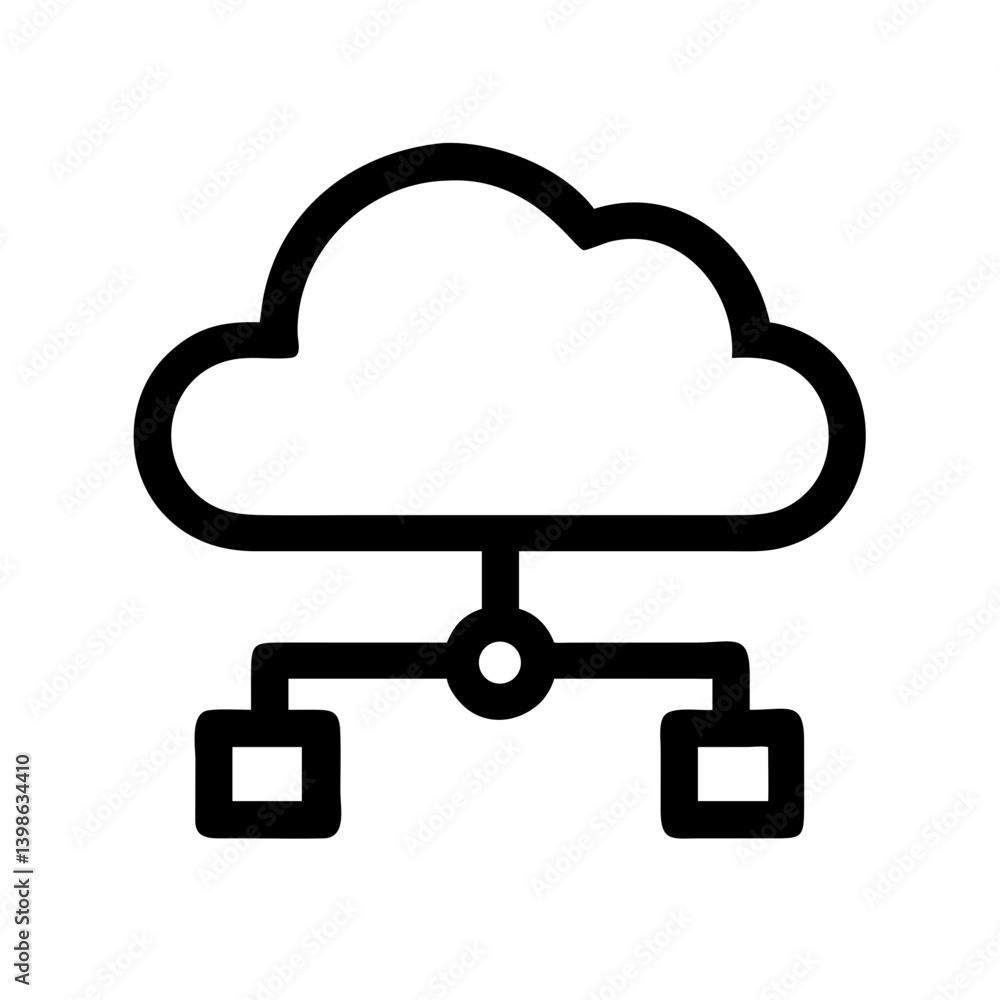 network cloud vector flat icon network cloud vector flat icon