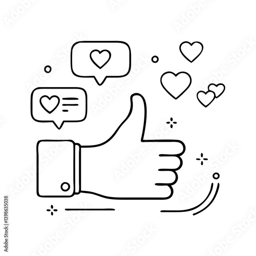 social media likes icon, social media likes vector illustration-simple illustration of social media likes, perfect for social media likes logos and icons