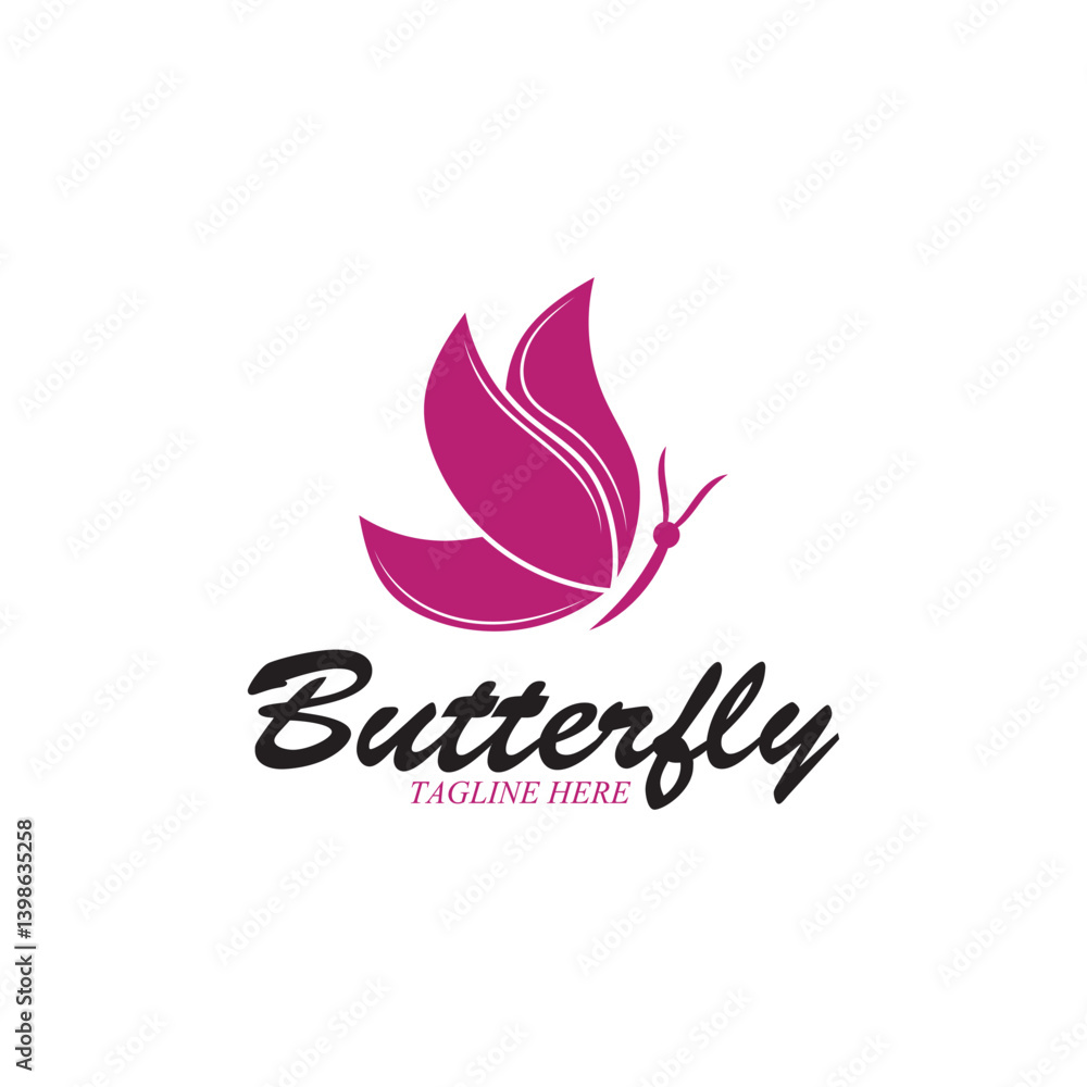 Obraz premium beatiful butterfly icon vector illustration template design