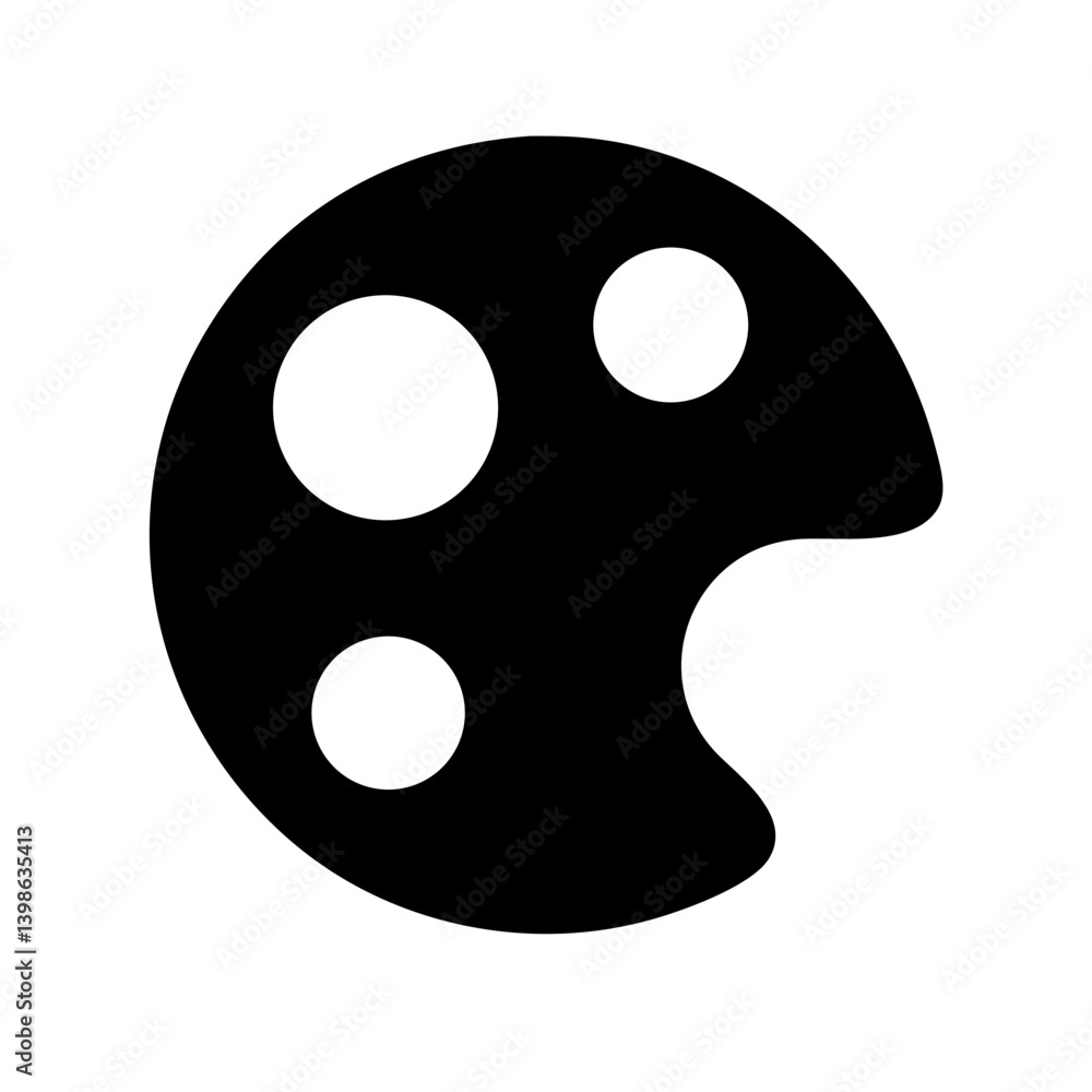 Fototapeta premium palette glyph vector flat icon