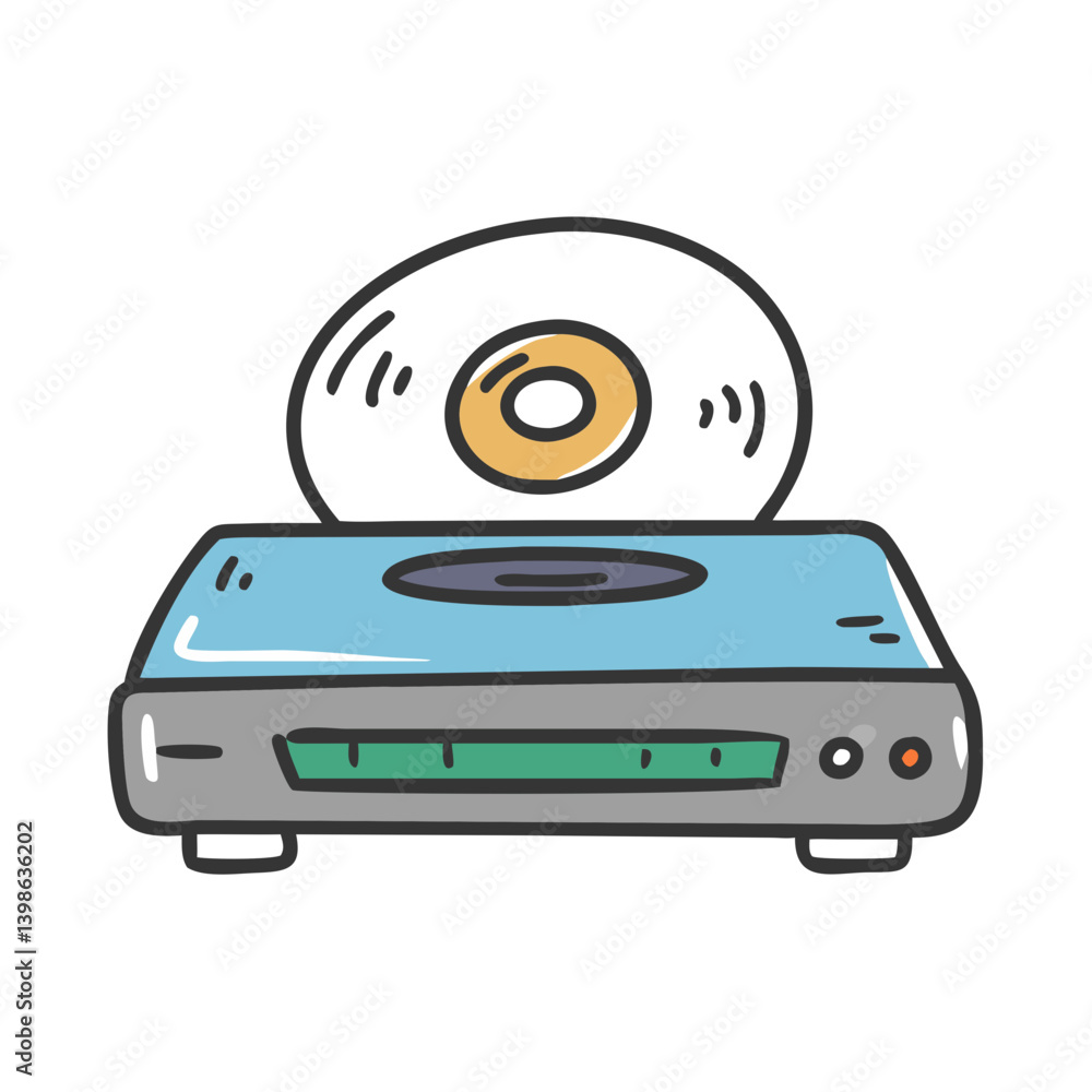 Obraz premium cd dvd player icon, cd dvd player vector illustration-simple illustration of cd dvd player, perfect for cd dvd player logos and icons