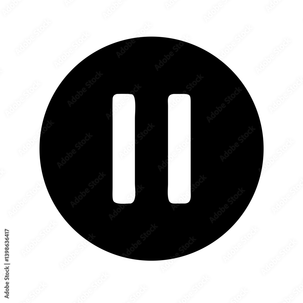 pause glyph vector flat icon pause glyph vector flat icon