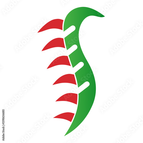 Spine Tech Logo Icon on a Clean White Background for Innovation