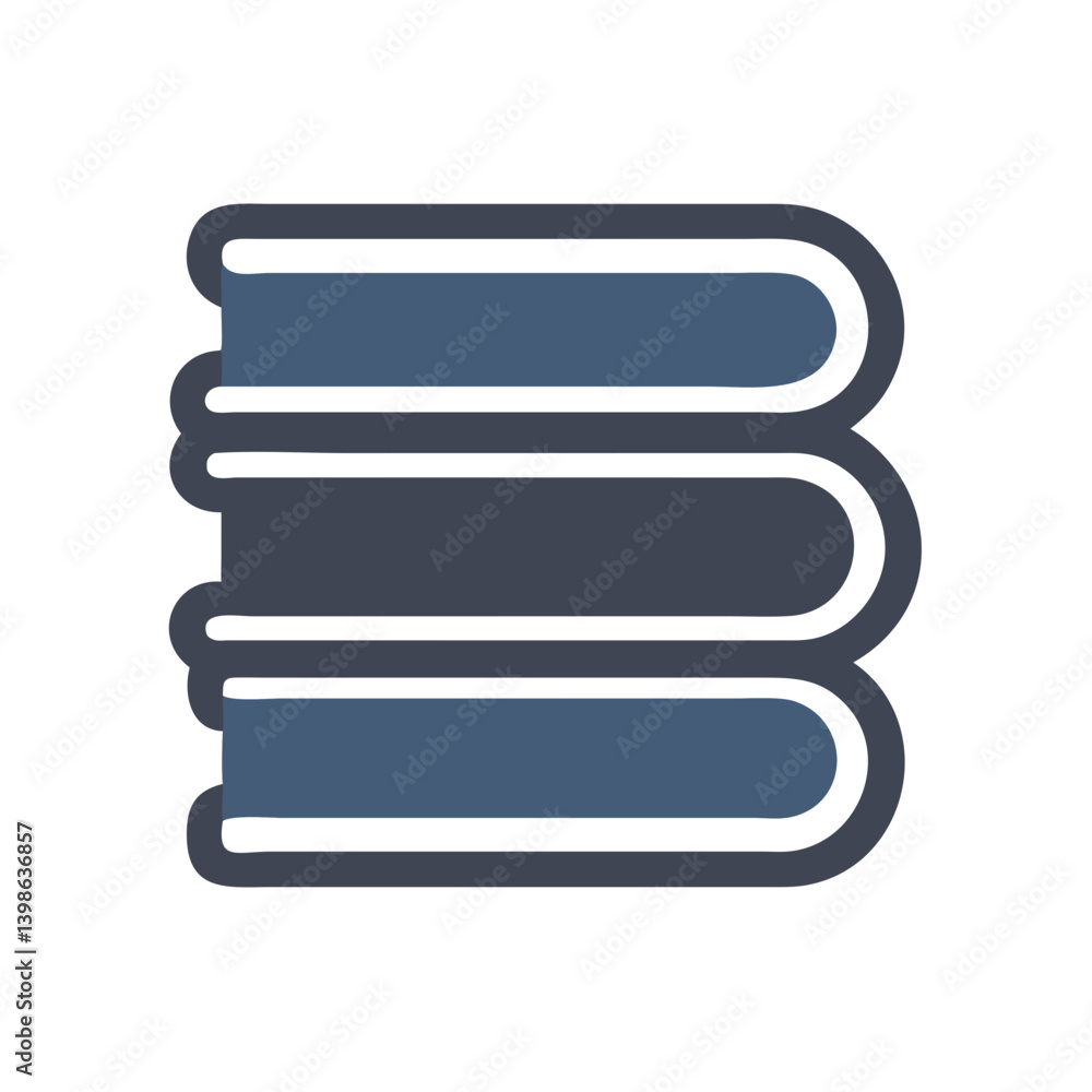 Stack of Closed Books Icon for Learning and Knowledge Stack of Closed Books Icon for Learning and Knowledge