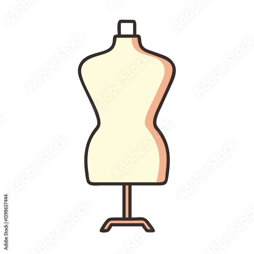 Tailor's dressmaker dummy in a minimalist design  