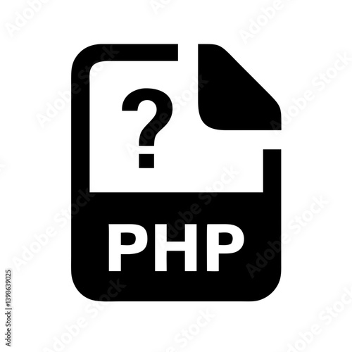 php glyph  vector flat icon