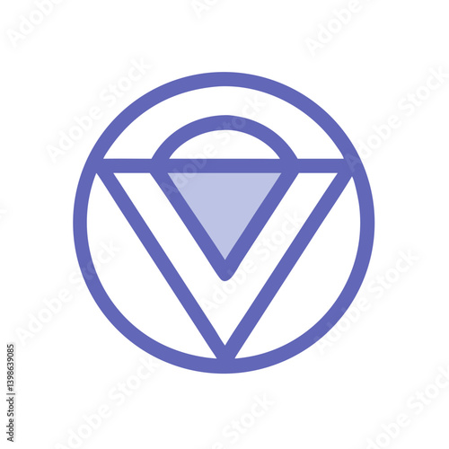 Pure Expression: Vishuddha Chakra Icon Vector Design